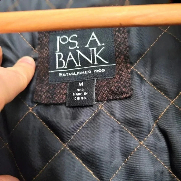 Jos. A. Bank Wool Blend Brown Tweed Winter Executive coat Size M - Picture 4 of 14